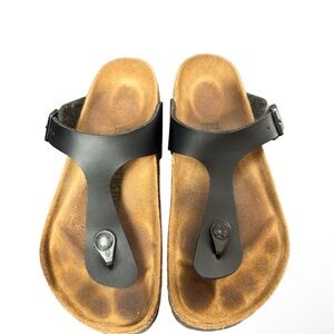 Birkenstock Women’s Gizeh Birko-Flor Black Thong Sandals – EU 37 US 6-6.5